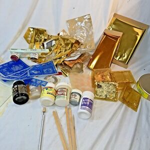 Lot Of Various Copper/Gold Leafing Supplies